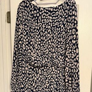 Jessica Howard Navy and Cream Patterned Dress